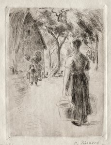 Paysanne portant des seaux - Camille Pissarro