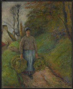Paysanne portant deux bottes de foin - Camille Pissarro