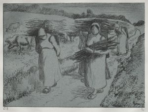 Paysans portant des fagots - Camille Pissarro