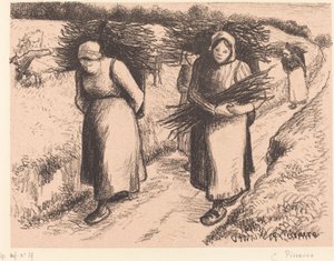 Paysannes portant des fagots - Camille Pissarro