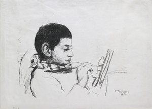 Portrait de Lucien Pissarro, 1874 - Camille Pissarro