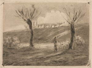 Coucher de soleil - Camille Pissarro