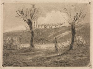 Soleil couchant - Camille Pissarro