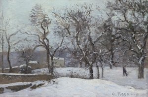 Neige à Louveciennes, c.1870 - Camille Pissarro