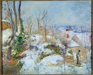 Effet de neige, La Garenne à Pontoise - Camille Pissarro