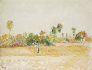 Étude du verger à Éragny-sur-Epte, vu de la maison de l