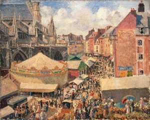 La Foire à Dieppe, matin ensoleillé, 1901