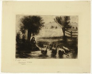 Les Oies - Camille Pissarro