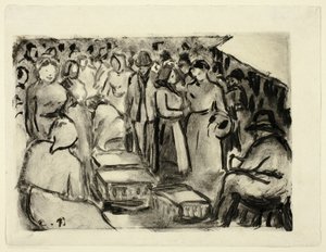 Le Marché - Camille Pissarro