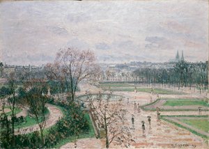 Les jardins des Tuileries, temps pluvieux, 1899 - Camille Pissarro
