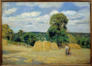 La moisson à Montfoucault en Mayenne