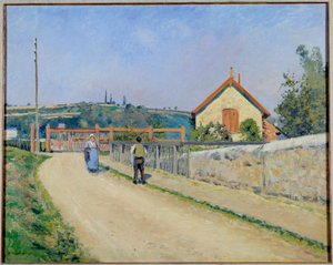 La barrière de chemin de fer au Patis, près de Pontoise - Camille Jacob Pissarro