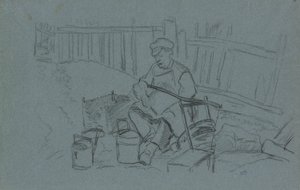 Réparateur avec ses outils - Camille Pissarro