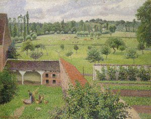 Vue à travers une fenêtre, Eragny - Camille Jacob Pissarro