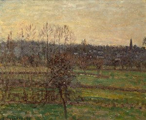 Vue de Bazincourt, hiver - Camille Pissarro
