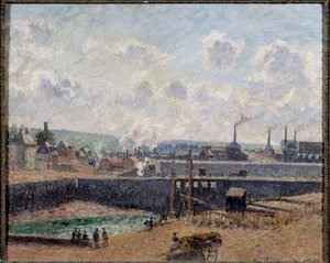 Vue de Dieppe, bassin Duquesne - Camille Jacob Pissarro