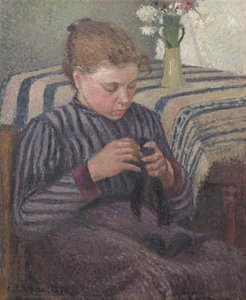 Femme raccommodant
