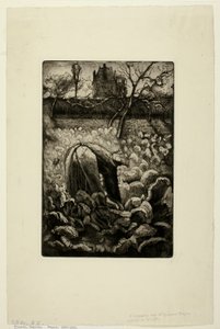 Femme dans le jardin potager - Camille Pissarro
