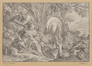 Repos pendant la fuite en Égypte - Camillo Procaccini