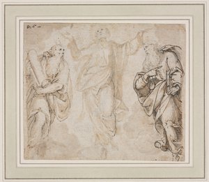 La Transfiguration recto, Étude de mains verso, vers 1590 - Camillo Procaccini
