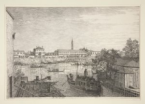 Aux Portes du Dolo, de la série Vedute (Vues) - Canaletto (Giovanni Antonio Canal)