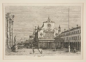 Vue imaginaire de S. Giacomo di Rialto (Vedute) - Canaletto (Giovanni Antonio Canal)