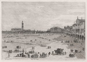 Prato della Valle, de la série Vedute - Canaletto (Giovanni Antonio Canal)