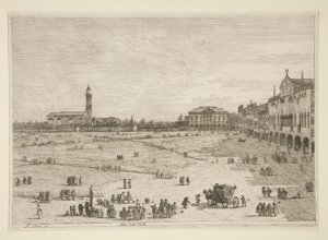 Prà della Valle, de la série Vedute (Vues) - Canaletto (Giovanni Antonio Canal)
