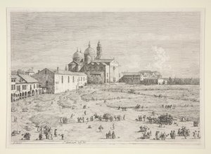 S. Giustina in Prà della Valle, de la série Vedute (Vues) - Canaletto (Giovanni Antonio Canal)