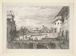 La Terrasse, de la série Vedute (Vues) - Canaletto (Giovanni Antonio Canal)