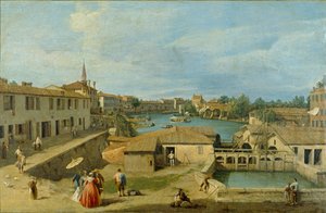 Vue de Dolo sur le canal de la Brenta, vers 1725-1729 - Canaletto