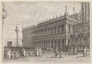 La libreria. V., avant 1742 - Canaletto