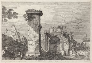 Paysage avec monuments en ruines, vers 1740 - Canaletto