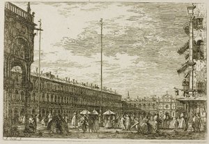 Le Procuratie niove et S. Ziminian V, de Vedute - Canaletto