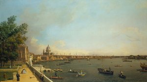 Londres. La Tamise depuis la terrasse de Somerset House vers la ville, vers 1751 - Giovanni Antonio Canal