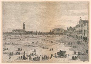 Prato della Valle, Padoue, de Vedute altre prese da i luoghi altre ideate - Canaletto