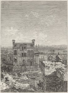 La maison avec le péristyle (droite) - Canaletto
