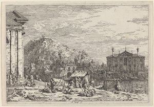 Le marché à Dolo, vers 1735-1746 - Canaletto