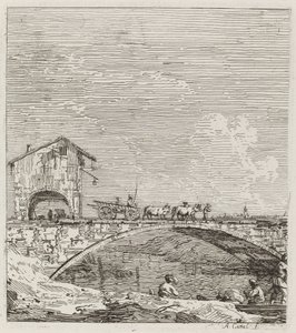 Le Chariot Passant sur un Pont, c. 1735-1746 - Canaletto