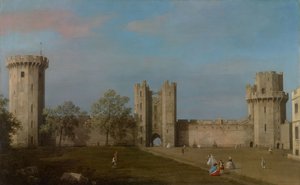 Château de Warwick, façade est depuis la cour, 1752