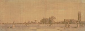 Warwick : La ville et le château depuis les jardins du prieuré - Canaletto
