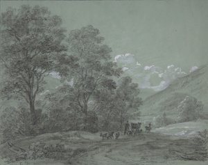 Paysage près de Ruhpolding, fin 18ème-milieu 19ème siècle - Cantius Dillis