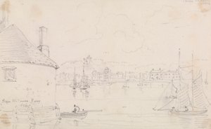 Cowes, depuis le ferry de West Cowes, 22 mars 1826 - Capt. Thomas Hastings