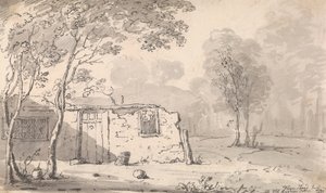 Flamstead End, Cottage du vieux Ruskin près de Cheshunt, mai 1814 - Capt. Thomas Hastings