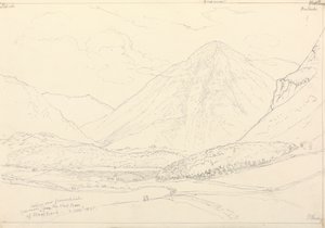 Grasmoor depuis la base ouest de Mellbreak, 2 août 1835 - Capt. Thomas Hastings