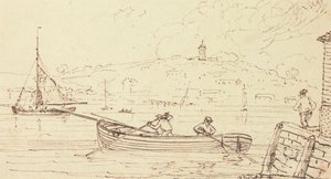 Croquis de bateliers, West Cowes, 16 février 1826 - Capt. Thomas Hastings