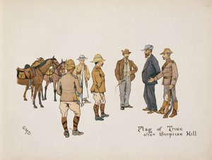 Drapeau de trêve après Surprise Hill, du The Leaguer of Ladysmith, 1900