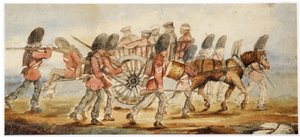 Les blessés transportés du champ d