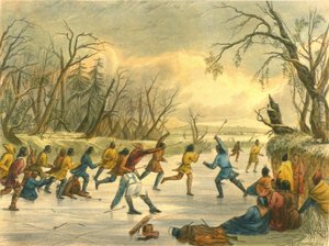 Jeu de balle sur la glace