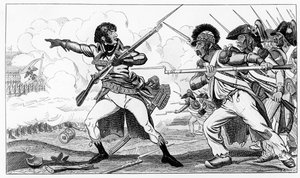Les Volontaires en sabots à la bataille de Valmy, 20 septembre 1792, illustration de 